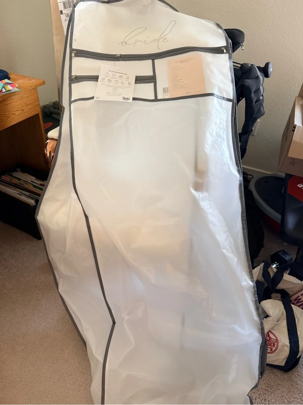 Like New David’s Bridal Wedding Dress Garment Bag